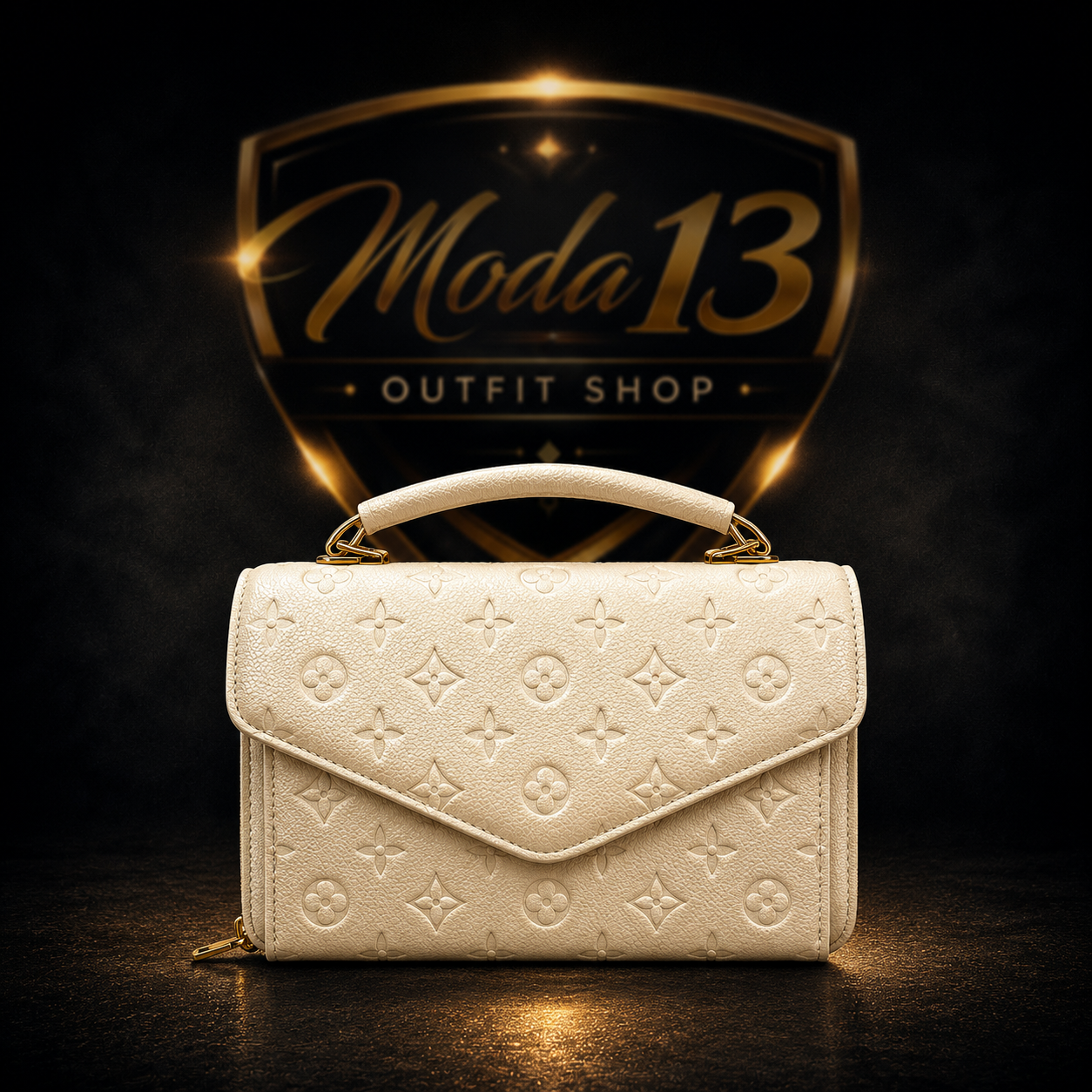 Bolso Cartera de Mano Grabado con Asa Superior