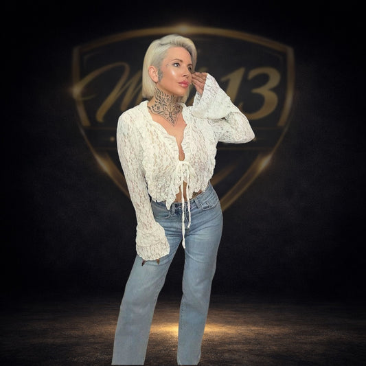 Blusa de Encaje Blanco