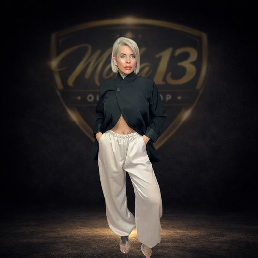 Pantalon Satinado Globo Perla
