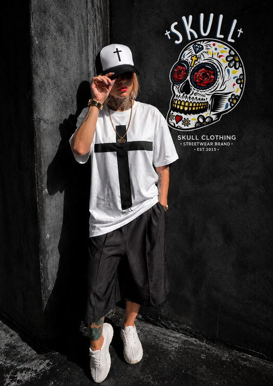 Camiseta Skull Cruz Clásica Unisex